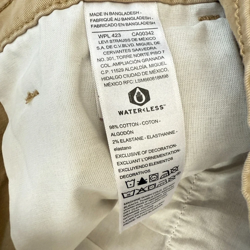 Levi Chino Shorts Mens‎ 38 Brown Strauss Signature Gold Casual
